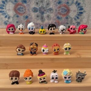 Disney Doorables Series 1-3 Mixed Lot of 19LITTLE MERMAID MAX SCUTTLE B&B FROZEN